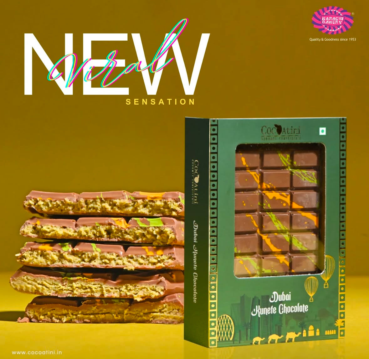 Dubai Pistachio Chocolate Bar | Viral Knafeh Chocolate Bar with pistachio