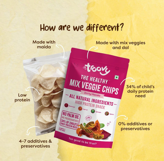 Troovy Healthy High Protein Mix Veggie Chips