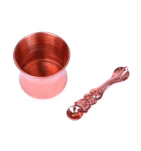 Shubhkart Nitya Copper Pancha Patra with spoon - 50g