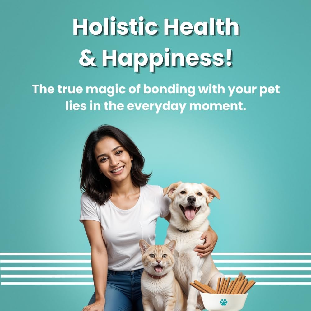 Multivitamin Dog Treats, Fresh Chicken Immunity Chew sticks with Omega & Zinc to Boost Health & Vitality for Dogs & Cats of All Life Stages - 100g