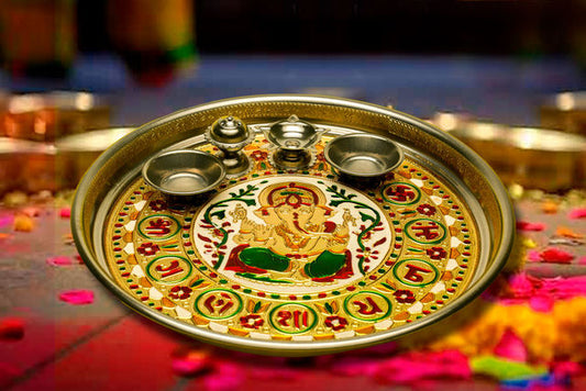 Ganesh Ji Puja Thali Size 10.75 Inch