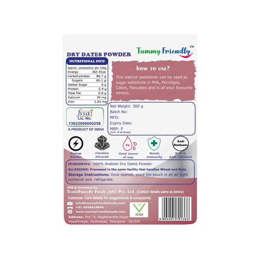 TummyFriendly Foods Premium Dry Date Powder