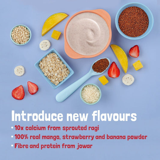 Slurrp Farm Multigrain Millets & Mixed Fruit Baby Cereal (With Milk)