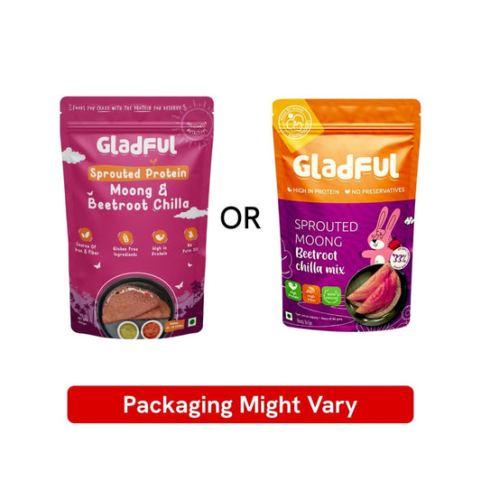Gladful Sprouted Moong Beetroot Chilla Mix