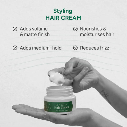 Styling Hair Cream - 100ml
Adds soft hold | Gives a matte finish | Moisturizes hair
