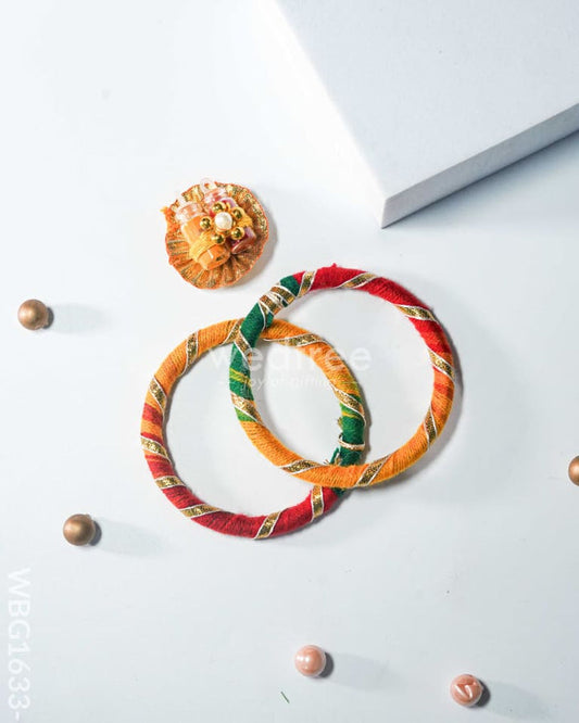 DESIGNER PURSE WITH BANGLE & MANJAL KUMKUM