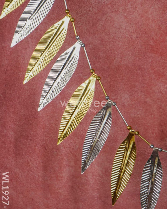 German Silver Mango Leaf Thoran - Silver Finish