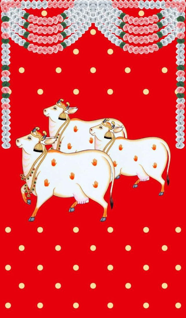 Red Gomatha Backdrop - 5x8 Ft