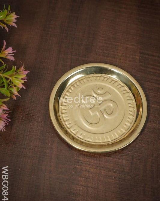 Brass Om Plate - 4.5 inch