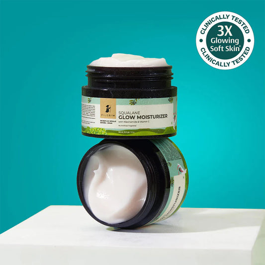 Squalane Glow Moisturizer
Niacinamide + Vitamin C For Bright, Even-Toned Skin