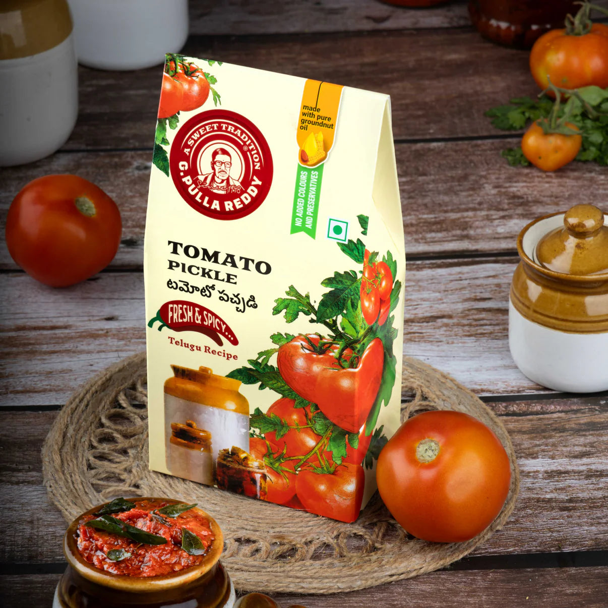 Tomato Pickle - Pickles - Buy Online from G Pulla Reddy Sweets | Desify