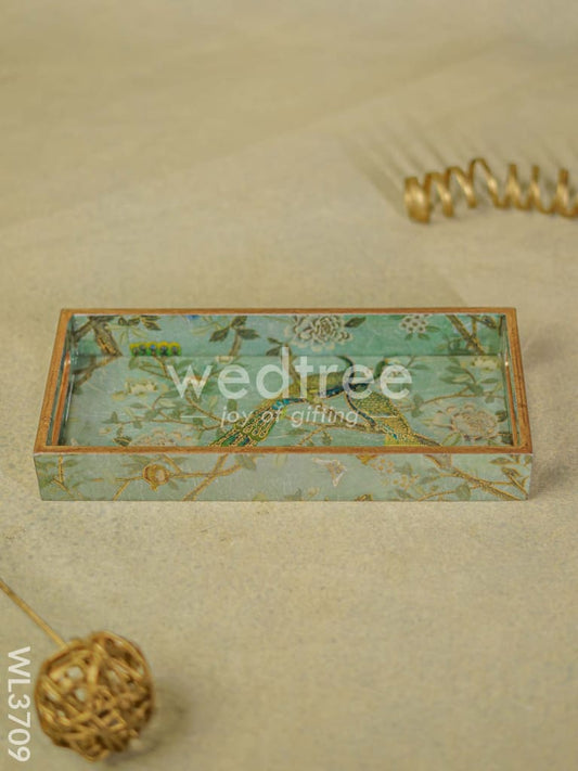 Digital Printed Peacock Tray - 11 x 5