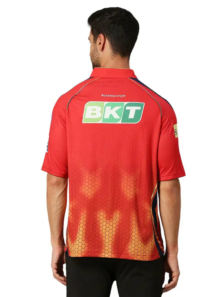 Punjab Kings Official Men's Replica Jersey 2025 in Premium Jacquard Fabric