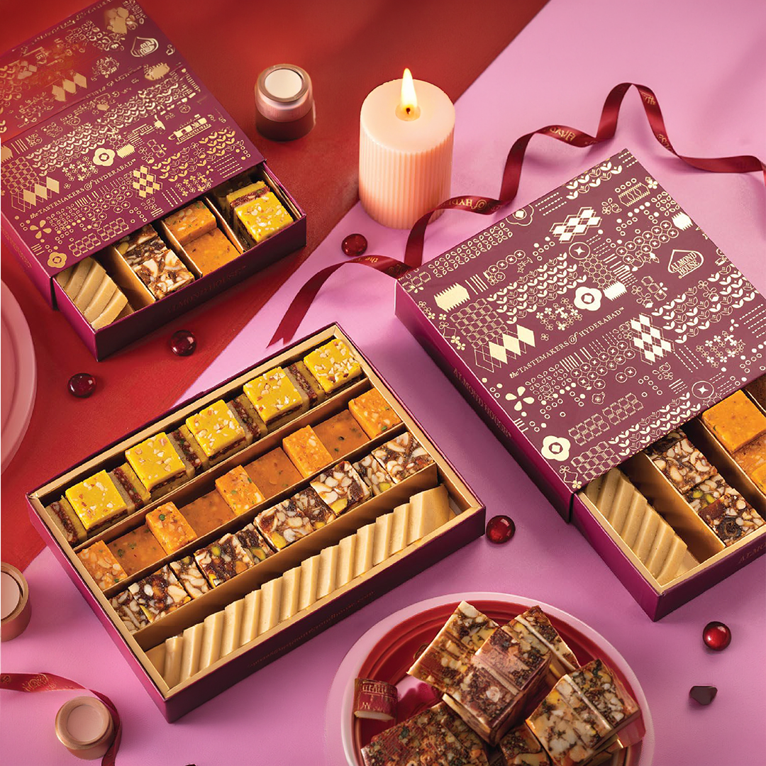 Premium Dry Fruit Mithai from Almond House · 1kg gift box for NRI Rakhi delivery
