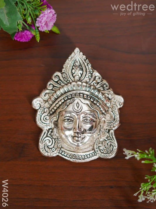 White metal durga/amman face
