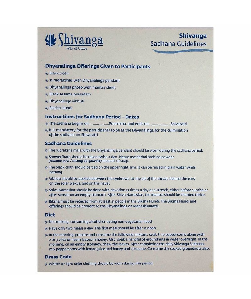 Shivanga Kit without Mala
