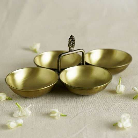 4-Bowl Holder for Puja Room