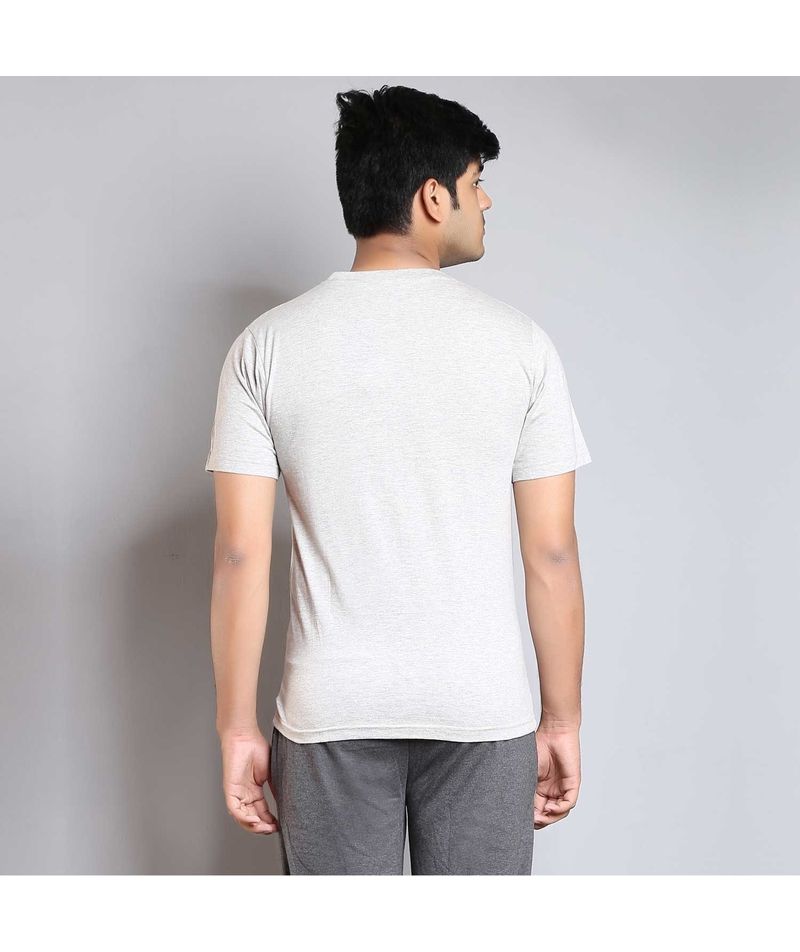 Unisex Copper Printed _____ (Karma) Cotton T-shirt - Grey