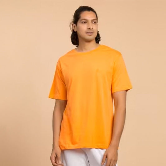 Unisex Organic Cotton Sadhana Half-Sleeve T-Shirt - Orange