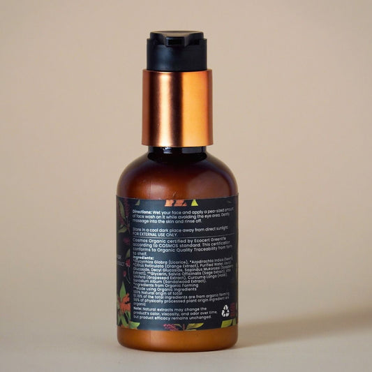 All in 1 Organic Face Wash With Sandalwood & Turmeric Extract (All Skin Types) - 100ml