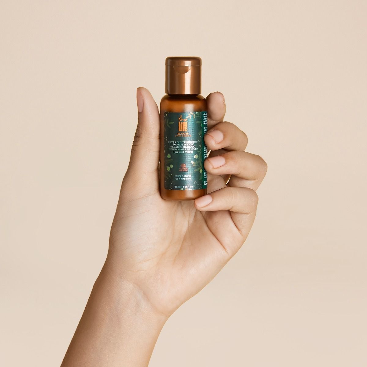 Extra Nourishment & Protection Organic Shampoo with Bhringraj & Henna (All Hair Types) - 30ml