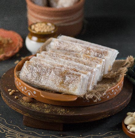 Bellam Dry Fruit Pootharekulu - Dry Fruit Mithai - Buy Online from Almond House | Desify