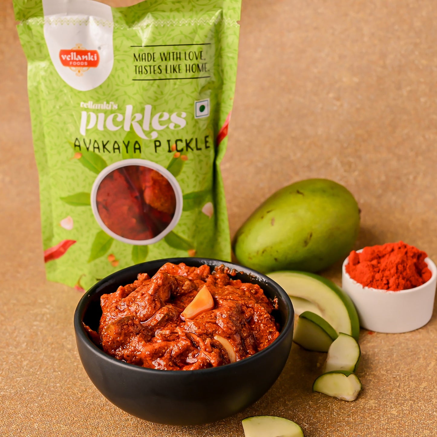 Andhra Avakaya Pickle (Mango) - Pickles - Buy Online from Vellanki Foods | Desify