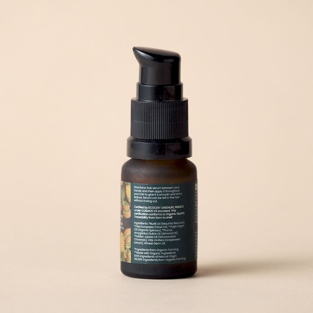 Extra Nourishment & Protection Organic Hair Serum With Buriti Oil & Almond Oil (All Hair Types) - 10ml