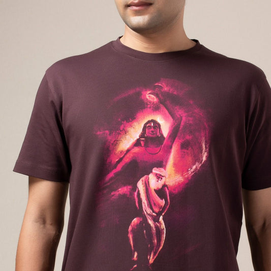 Dance Of The Divine Unisex T Shirt With Comfort Stretch - Burnt Plum