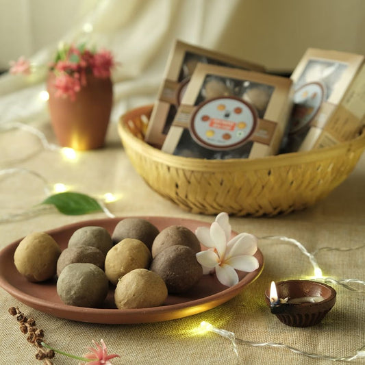 Jiva Shakti Laddoos. Millet and multigrain laddus (180gms). Pack of 6 laddoos. Traditional Indian recipe. Energy booster. Protein rich.