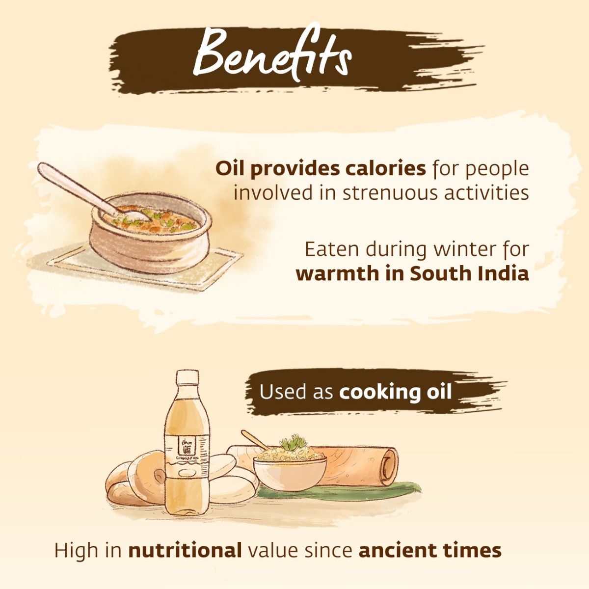 Cold pressed gingelly oil. Pure sesame oil (500 ml)