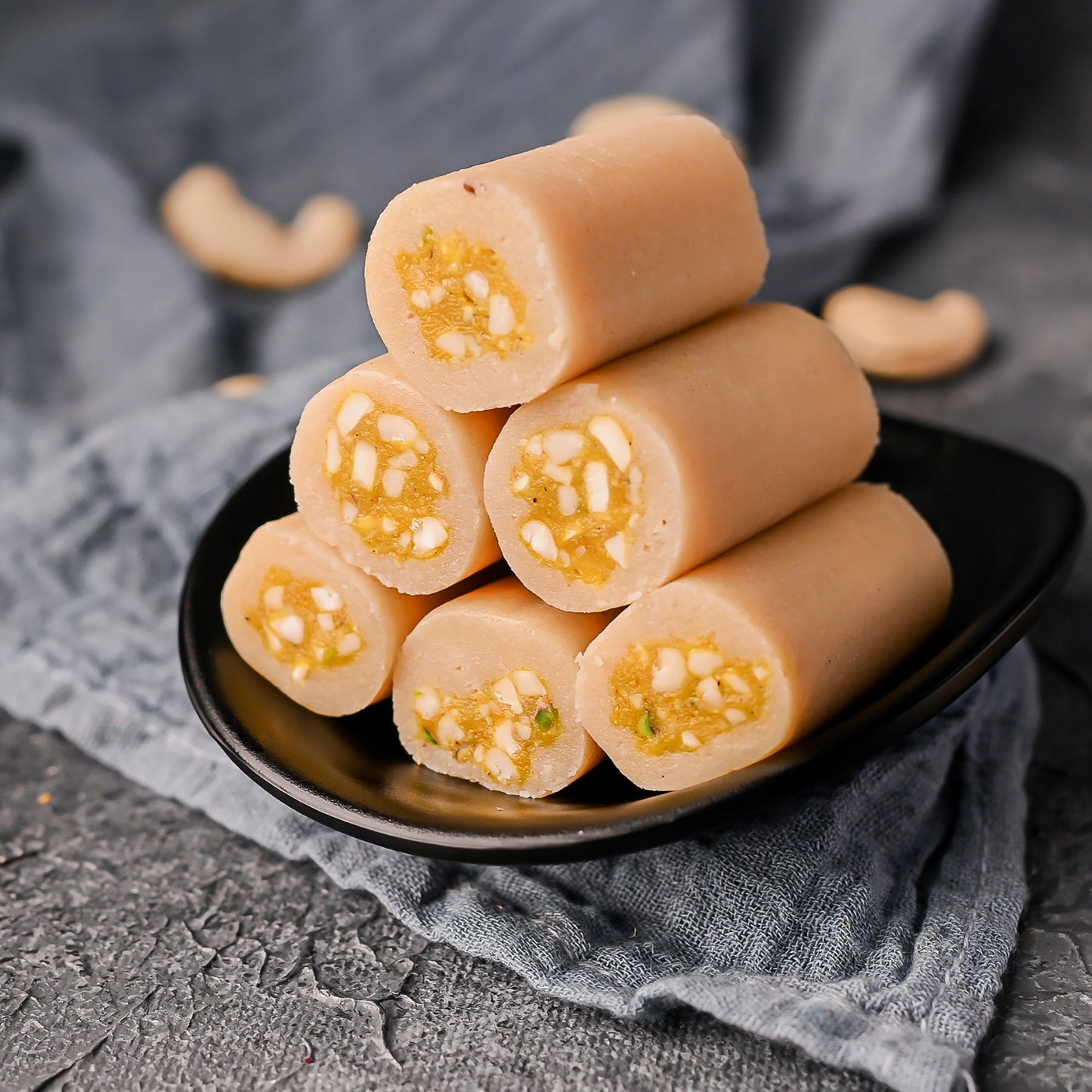 Kaju Rolls - Classic North Indian - Buy Online from Vellanki Foods | Desify