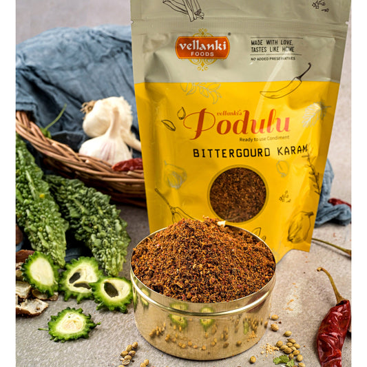 Kakarakaya Karam (Bittergourd) - Podi - Buy Online from Vellanki Foods | Desify