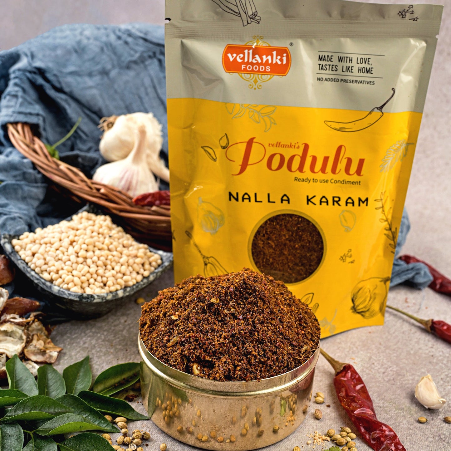 Nalla Karam - Podi - Buy Online from Vellanki Foods | Desify