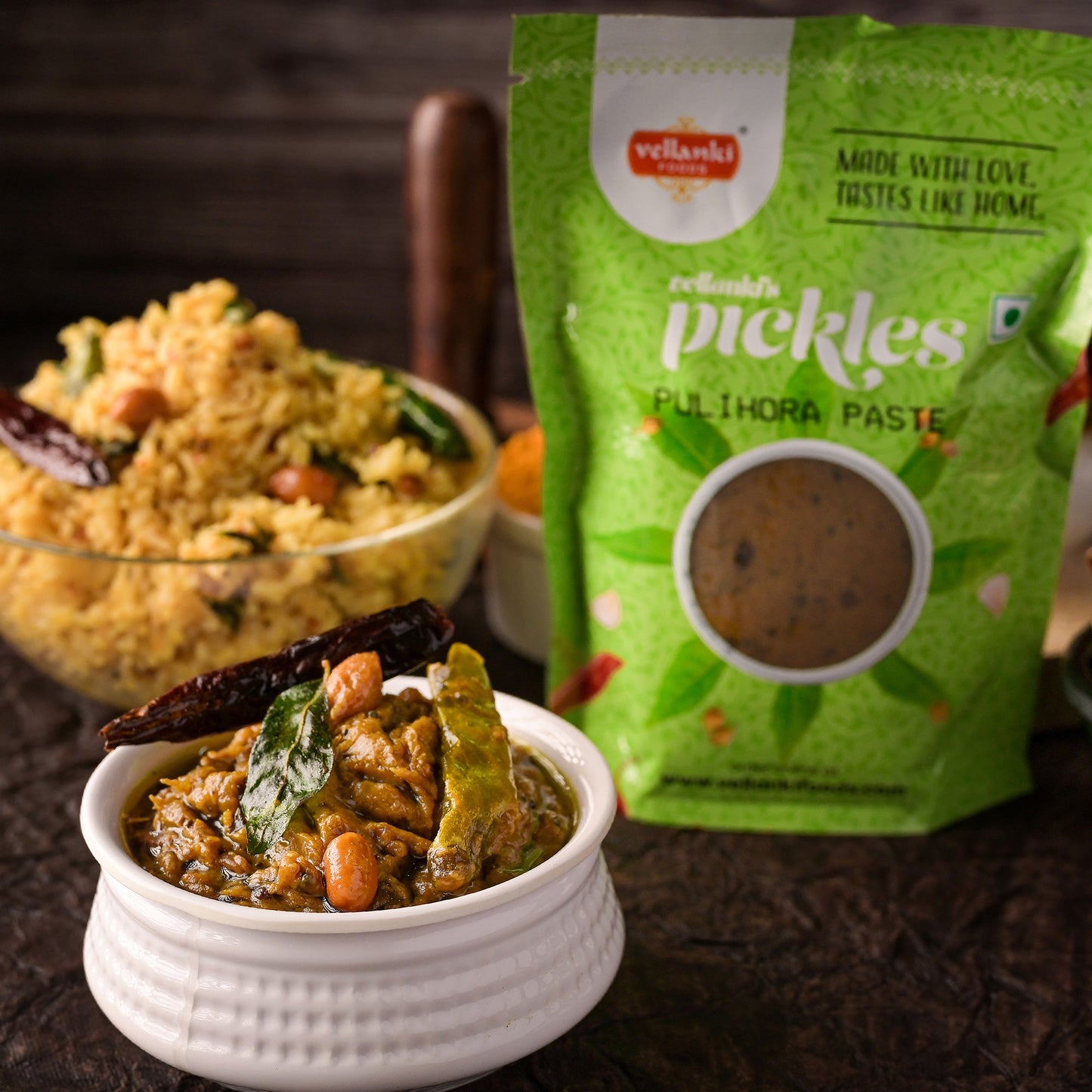 Pulihora Paste (Tamarind Rice Mix) โ Andhra Style - Pickles - Buy Online from Vellanki Foods | Desify