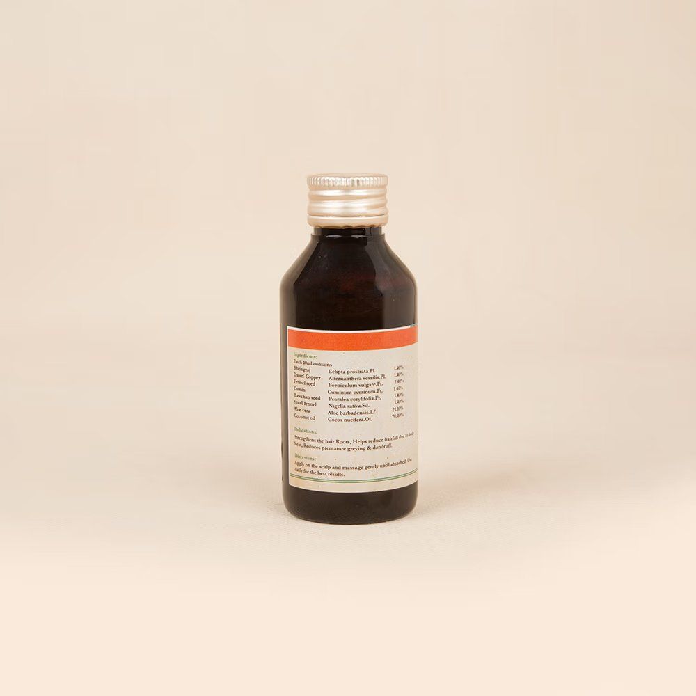 Kesh Arogya Hair oil (100ml). Siddha formulation. Medicated herbal hair oil. Strengthens hair roots.