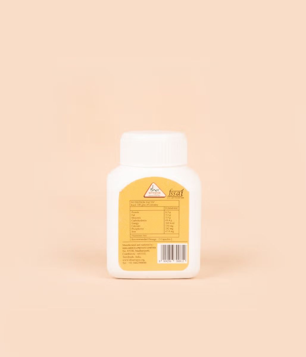 Turmeric Powder in Veg Capsules, 100 pcs