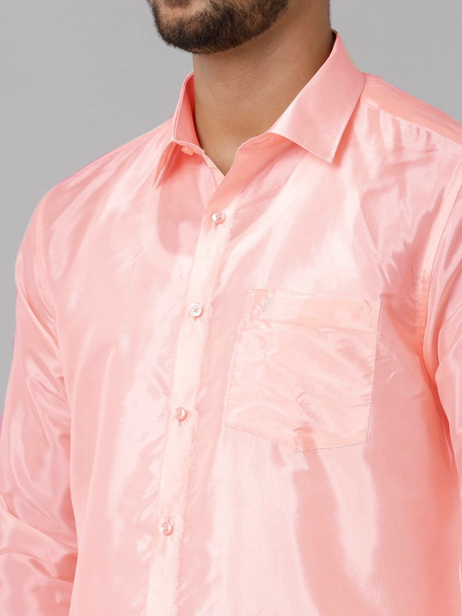 Father & Son Full Sleeves Art Silk Combos Swayamvara Pink