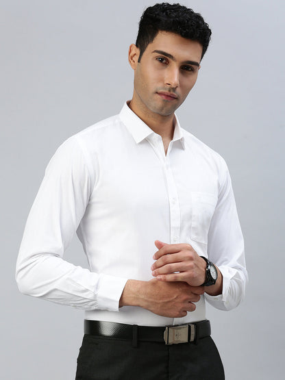 Mens 100% Cotton White Shirt_Victory