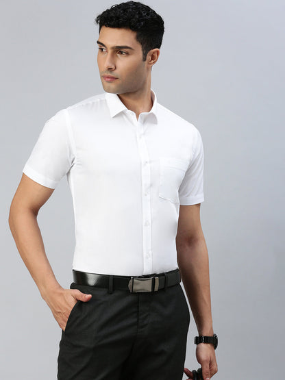 Mens 100% Cotton White Shirt_Victory