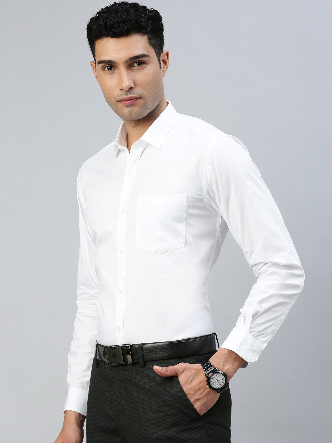 Mens 100% Cotton White Shirt_Victory