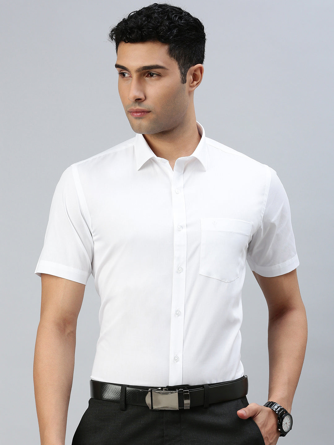 Mens 100% Cotton White Shirt_Victory