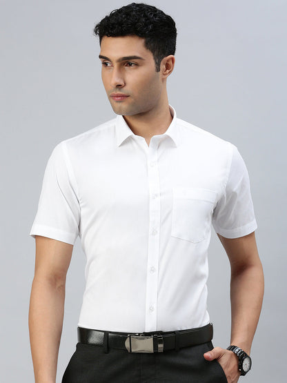 Mens 100% Cotton White Shirt_Victory