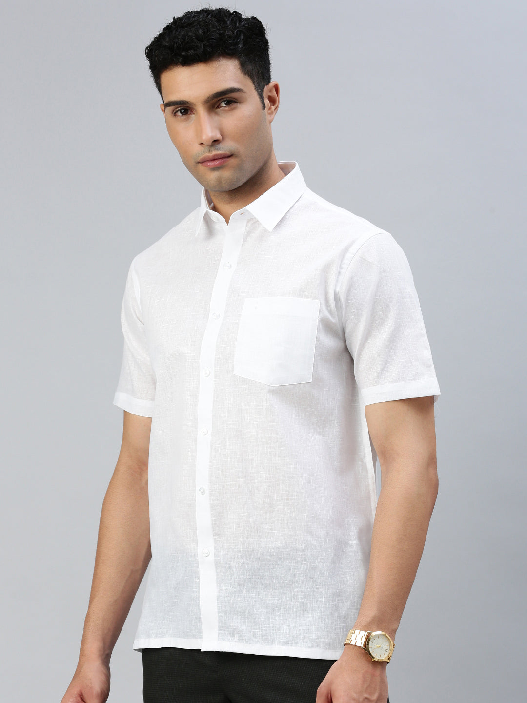 Mens Cotton Rich White Shirt Minister Plus