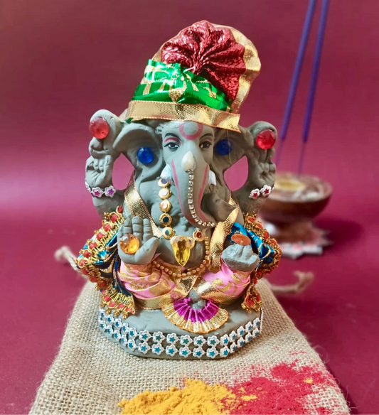 Eco-friendly Ganesh Idol - Size 6 Inches (2024)