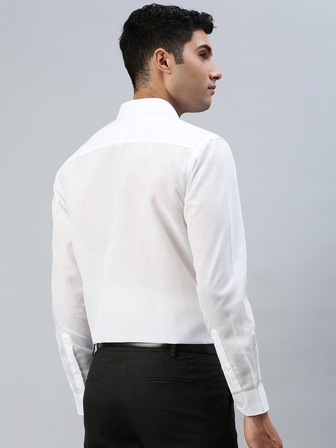 Mens Cotton White Shirt Leader White