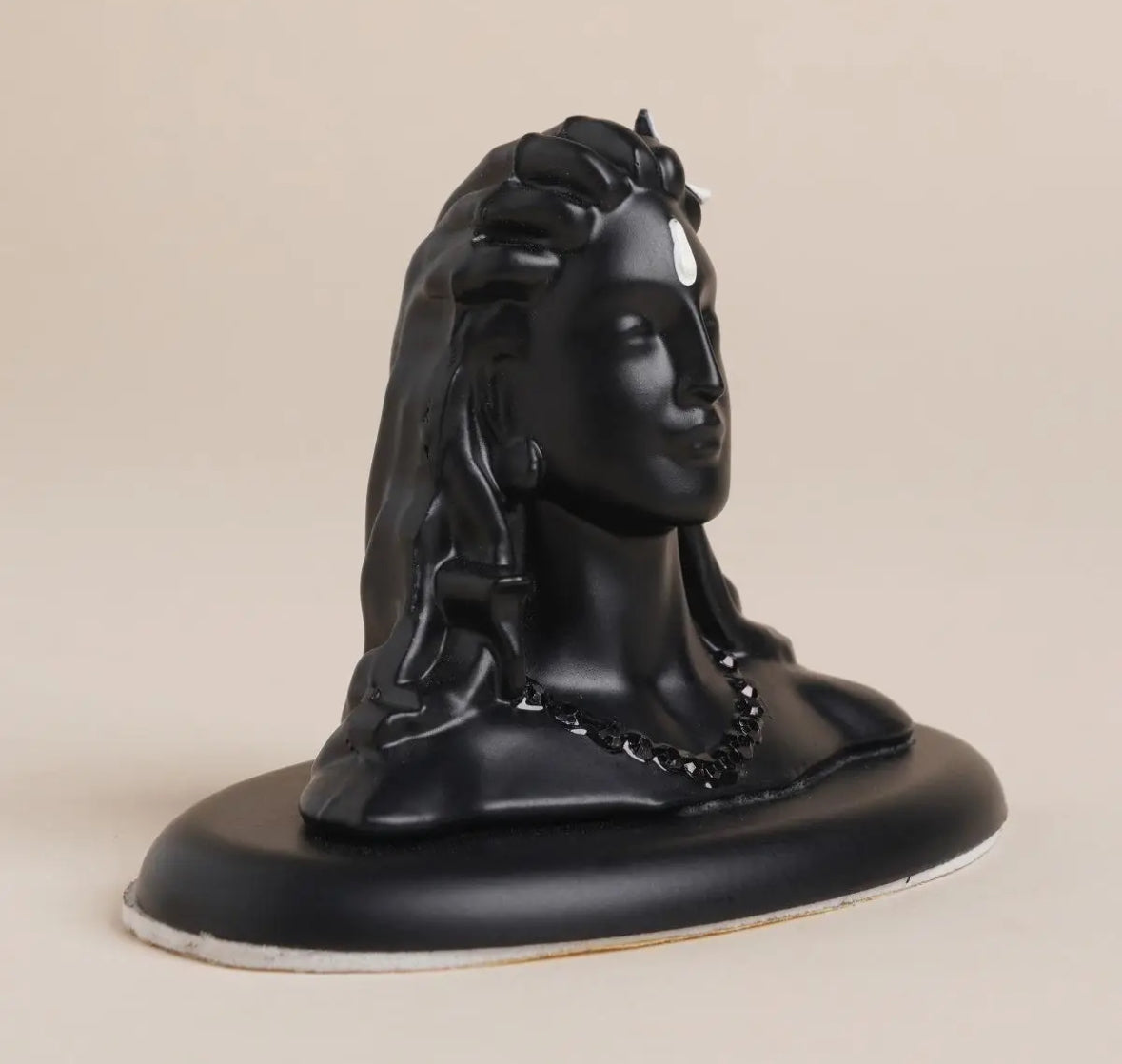 Adiyogi miniature 2" car stand - Black (Metal)