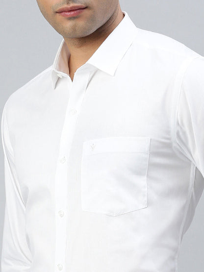 Mens 100% Cotton White Shirt_Victory