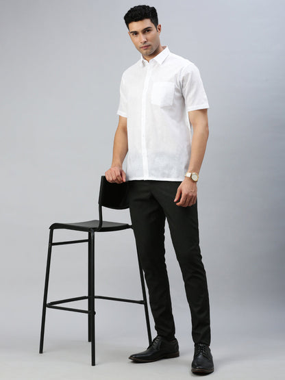 Mens Cotton Rich White Shirt Minister Plus