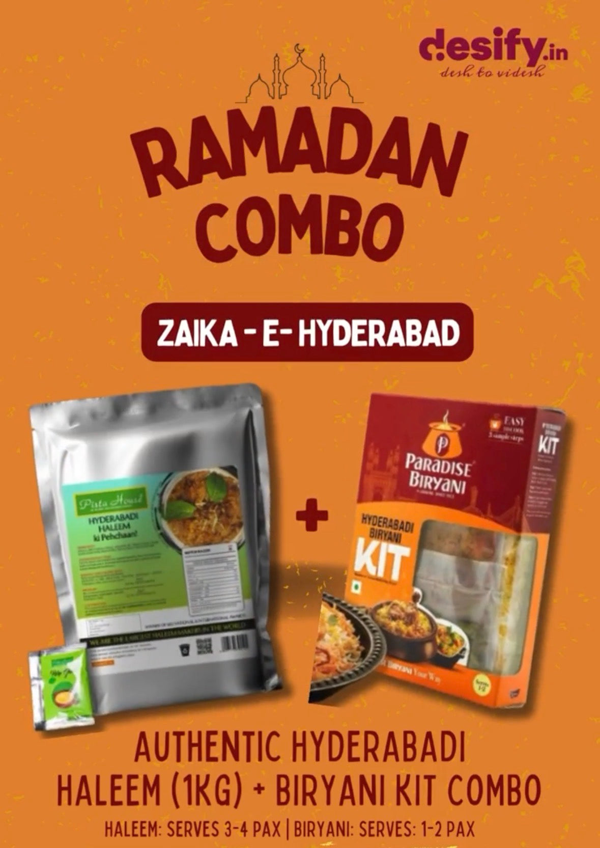 Haleem + Biryani Box – Pista House Haleem & Paradise Biryani Kit from Hyderabad